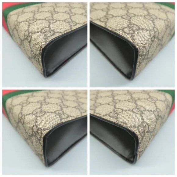 100% Authentic GUCCI Brown GG Canvas Clutch Bag 649-6824 - Picture 7 of 12